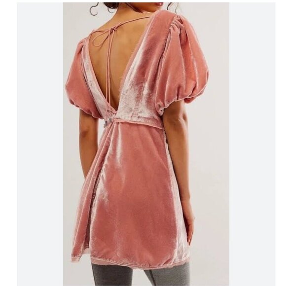 FREE PEOPLE Suki Beaded Misty Rose Floral Mini Dress Size 0 NEW WITH TAG - Picture 4 of 11